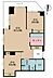 間取り：2LDK、専有面積61.5m2、バルコニー面積16.5m2