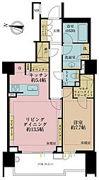 ザ・パークハウス渋谷南平台 1LDKの間取図画像
