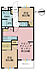 間取り：2LDK、専有面積51.22m2、バルコニー面積3.38m2