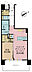 間取り：1LDK、専有面積40.01m2、バルコニー面積8m2