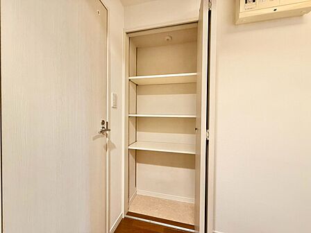 家電やスーツケース、ストック品など何でも片付く嬉しい空間です。