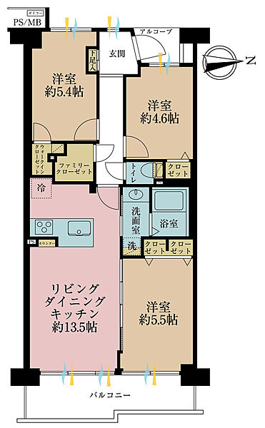 間取りを拡大表示