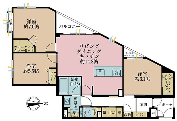 間取りを拡大表示
