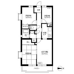 グレース桜新町 2LDKの間取図画像