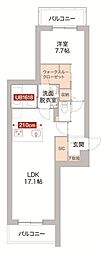 ル・フタバ 1LDKの間取図画像