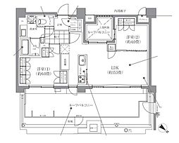 イニシアイオ武蔵小山 2LDKの間取図画像