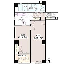 フェアステージ広尾 1LDKの間取図画像