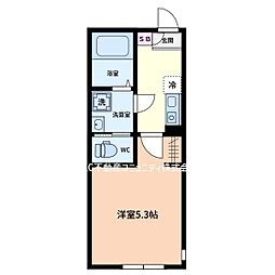 OPPAMA CREST 1Kの間取図画像