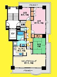 パークシティ金沢八景E棟 3LDKの間取図画像