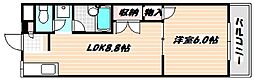 高山ハイツ 1LDKの間取図画像