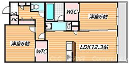 La Serente 2LDKの間取図画像