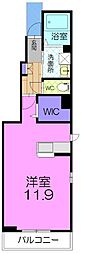 ソレーラ2 ワンルームの間取図画像
