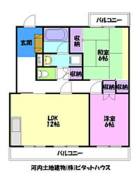 モアグランドリーMY・A 3DKの間取図画像