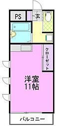 クレストステージ ワンルームの間取図画像