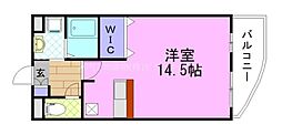パピーガーデン ワンルームの間取図画像
