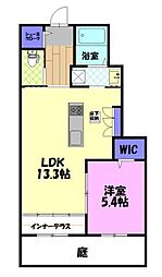 コーポローディア 1LDKの間取図画像