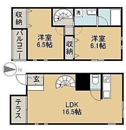 K.I.XシャラS 2LDKの間取図画像