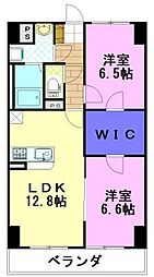 グラースリオ 2LDKの間取図画像