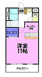 ヴィラマルシェ 1Kの間取図画像