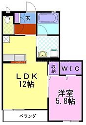 フォーリア 1LDKの間取図画像