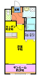 ルメルシェ ワンルームの間取図画像