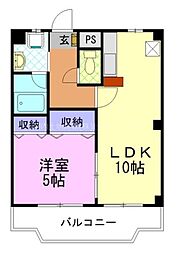 アルザスフィールド 1LDKの間取図画像
