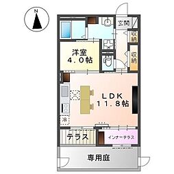スイートモダン東宿郷3丁目新築マンション 1LDKの間取図画像