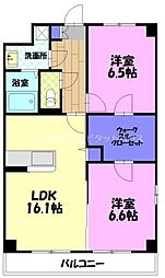 S-FORT宇都宮南大通り 2LDKの間取図画像