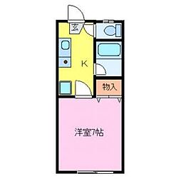 ニュープレミス 1Kの間取図画像
