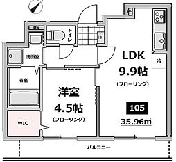 都営新宿線 船堀駅 徒歩10分の賃貸マンション 1階1LDKの間取り