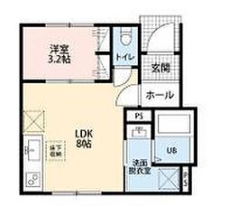 リーブルファイン新小岩 1LDKの間取図画像