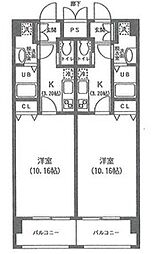 コモン西葛西 1Kの間取図画像