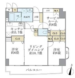 ドミール・コンフォール 2SLDKの間取図画像