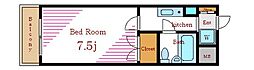 フラット75 1Kの間取図画像