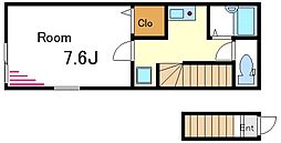HillockStone船堀 1Kの間取図画像