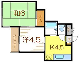 リバーサイドシーナ 2Kの間取図画像