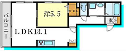 ファミーユヒロ 1LDKの間取図画像