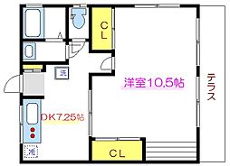 東京メトロ東西線 南行徳駅 徒歩14分の賃貸アパート 1階1DKの間取り