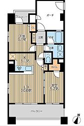 リーフコンフォート新小岩 2LDKの間取図画像