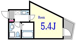都営新宿線 一之江駅 徒歩9分の賃貸アパート 1階ワンルームの間取り
