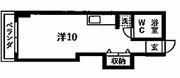 ベルベール星野 ワンルームの間取図画像