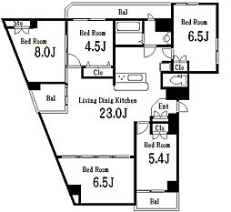 サポーレ立花 3階5LDKの間取り