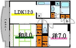アベニール 2LDKの間取図画像