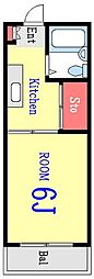 グット.ラック.シェル 1Kの間取図画像
