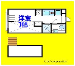 フローラ1 ワンルームの間取図画像