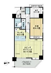 都営新宿線 東大島駅 徒歩16分の賃貸マンション 5階1SLDKの間取り