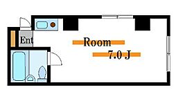 パークサイド吉永 ワンルームの間取図画像