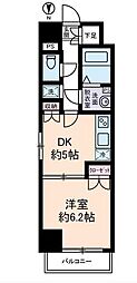 パルウッド両国 1DKの間取図画像