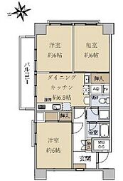 清澄ハイツ 3DKの間取図画像