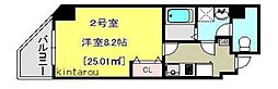 東京メトロ銀座線 浅草駅 徒歩12分の賃貸マンション 4階1Kの間取り